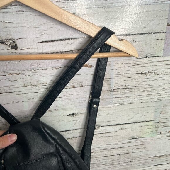 DEREK ALEXANDER  Leather Sling Backpack Zip Straps - Picture 13 of 15